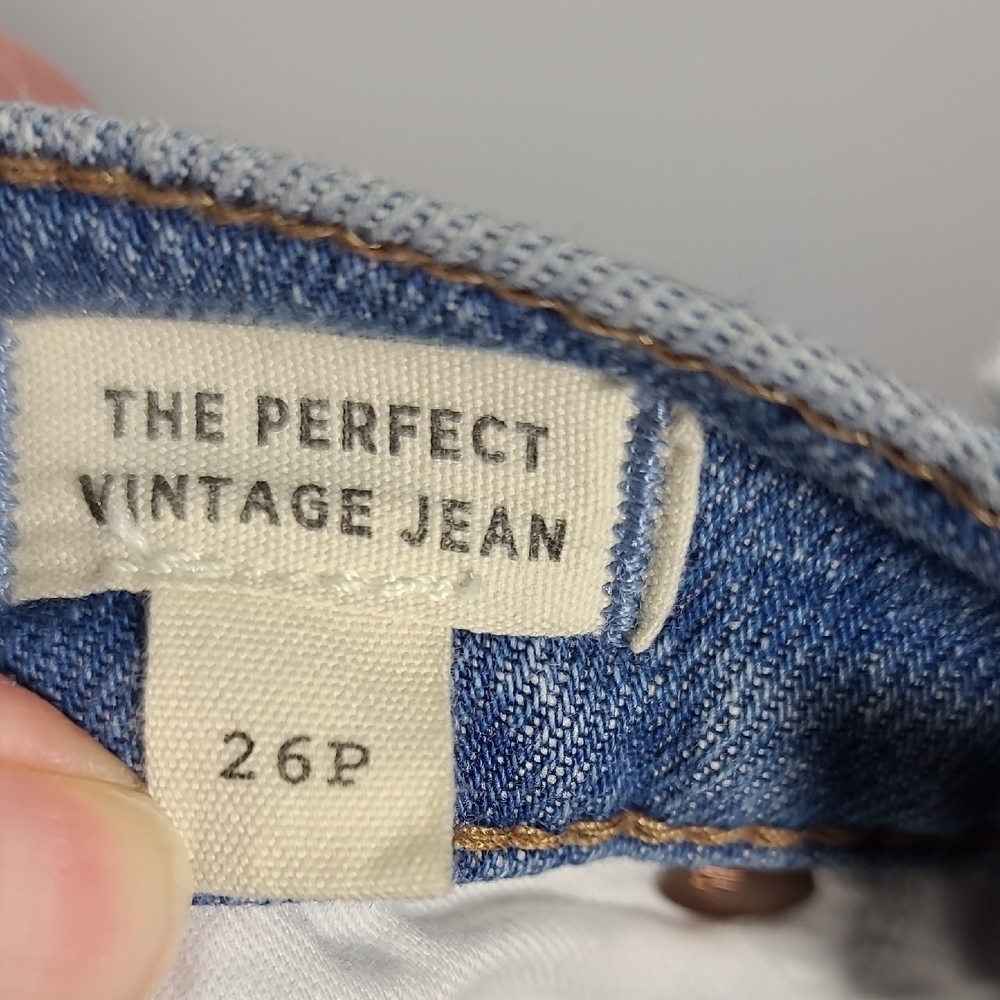 MADEWELL The perfect Vintage High Rise Straight Leg Distressed Size 26P - Picture 3 of 16